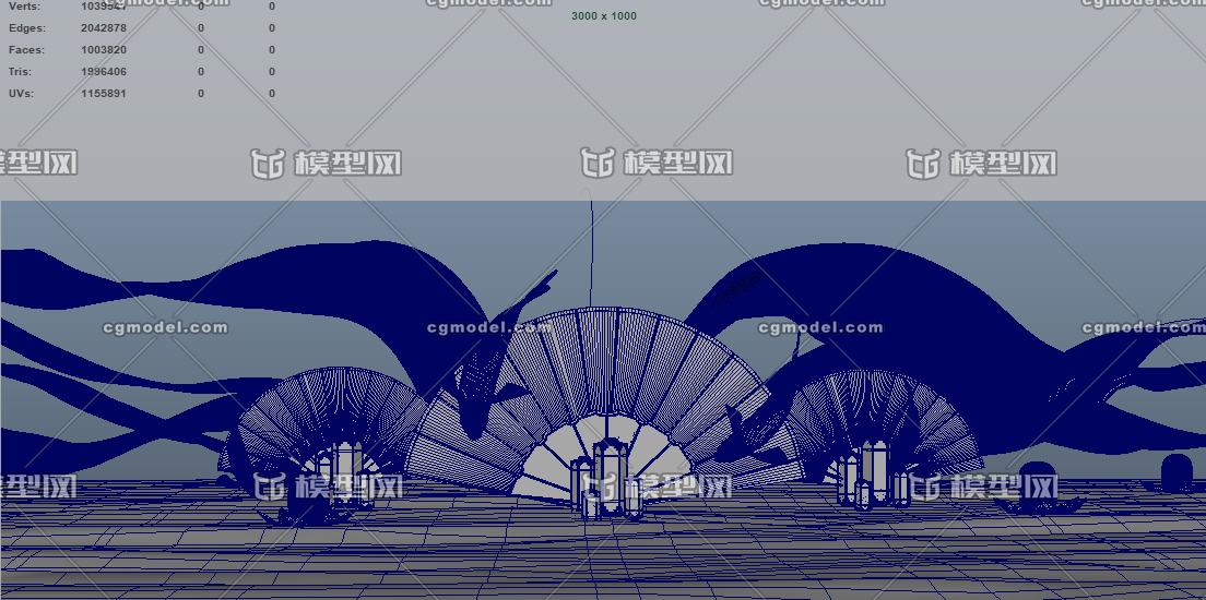 大屏扇子丝绸扇子锦鱼河流许愿灯舞台大屏舞台背景夜景 Cg模型网 Cgmodel 三维设计师交流互动平台 专注多品类3d模型下载 原创作品分享 软件学习