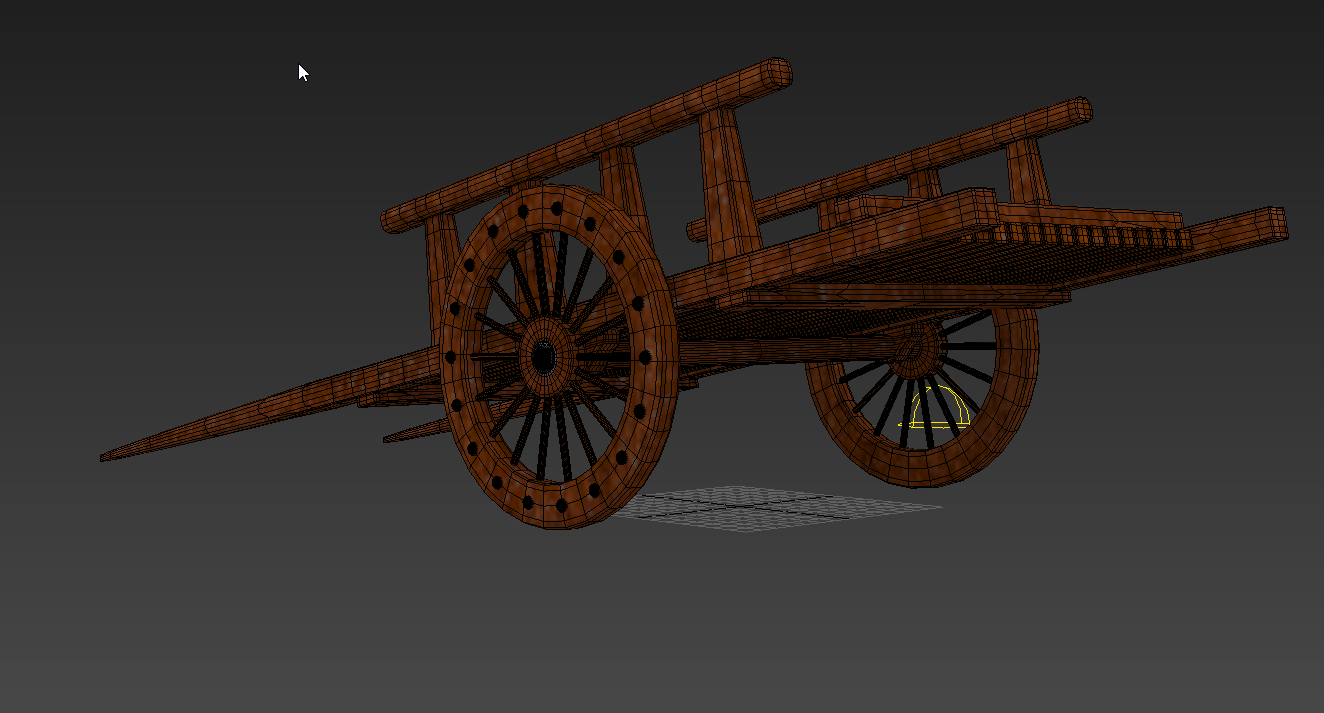 古代手推车_damaque01作品_工业/产品/道具_cg模型网