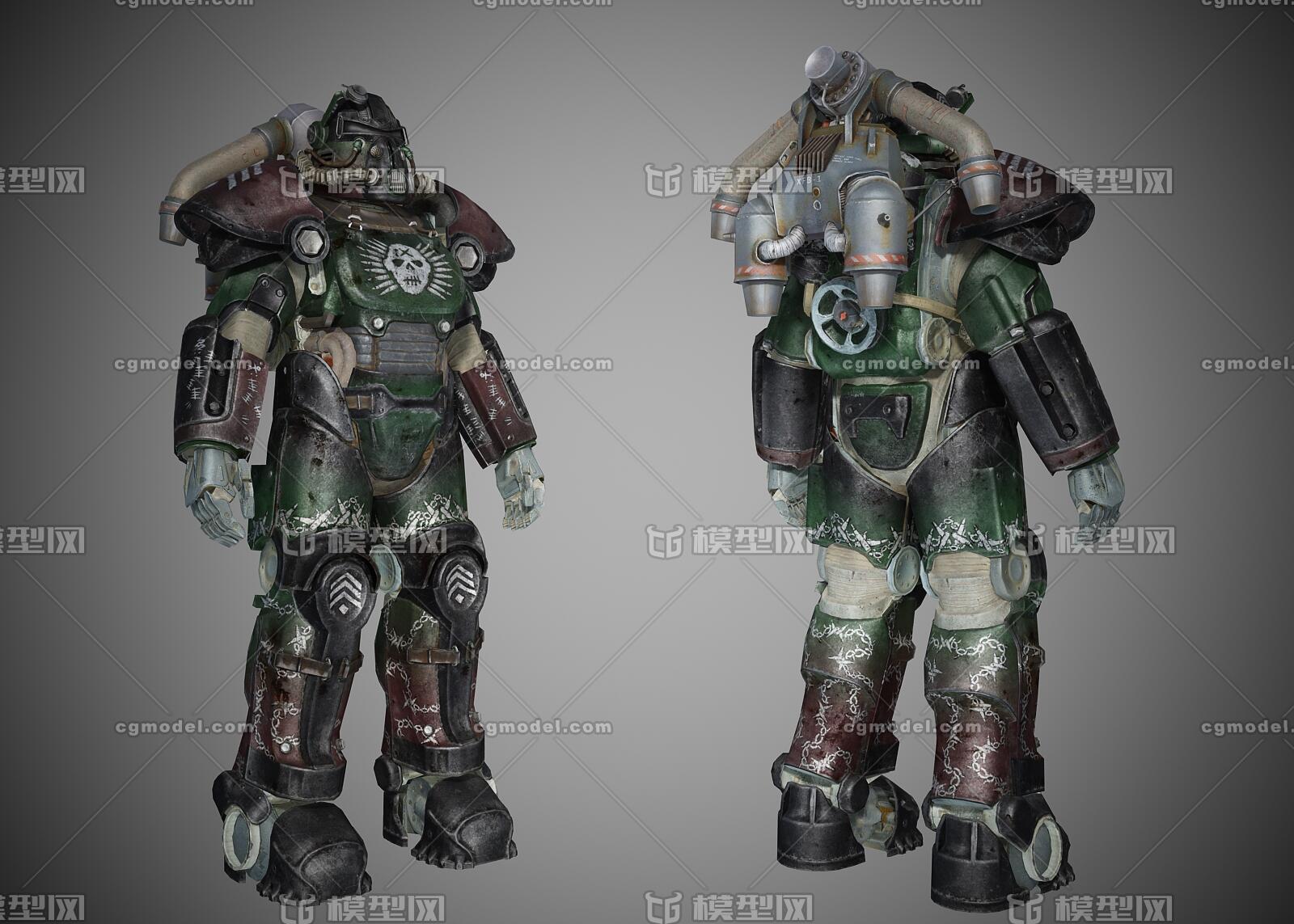 pbr 次时代 科幻机甲 盔甲 单兵着装 未来士兵 防护服