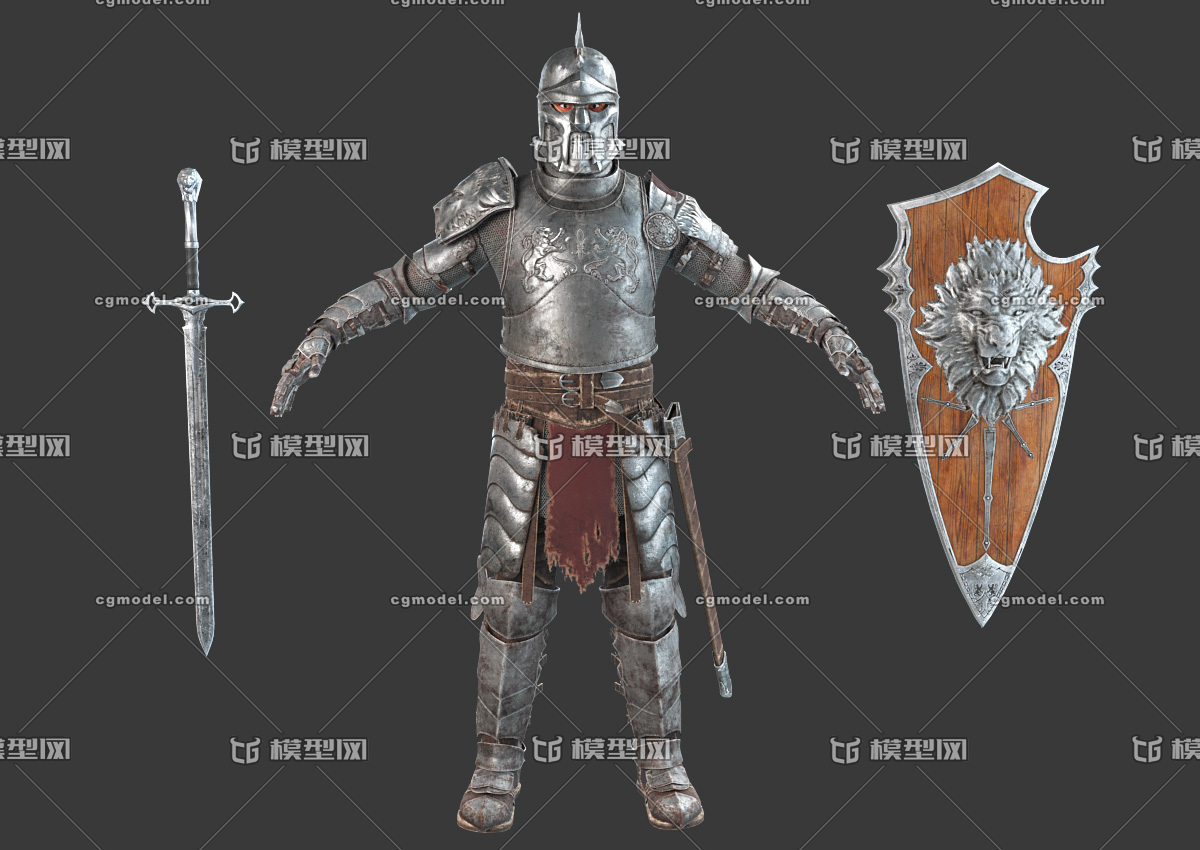 欧洲骑士 铁甲战士 西方骑士 战士 近战 剑士斗士 剑盾战士 重装骑士
