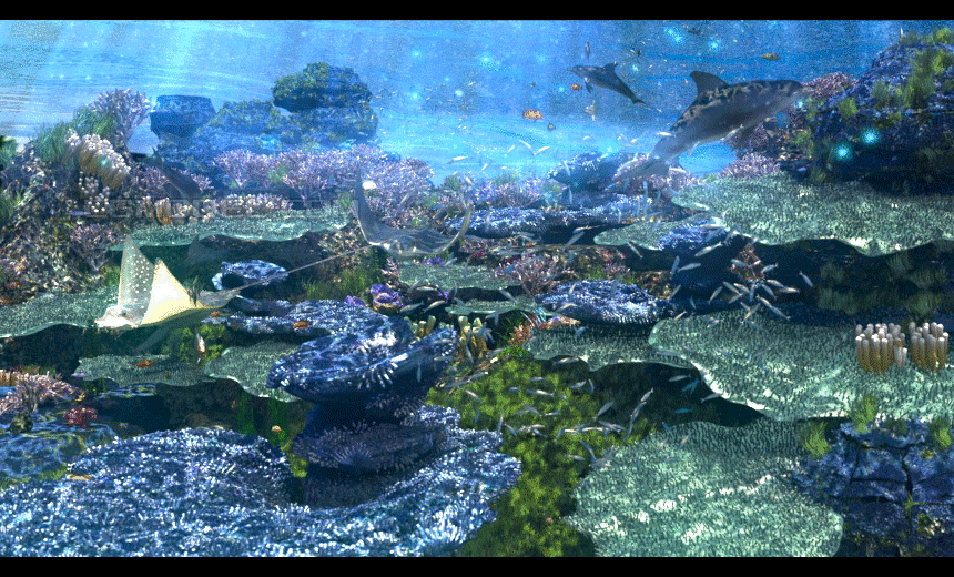 海底 海底世界 海底珊瑚 海带海鱼,海洋海底动画场景 ,海底石头 海底