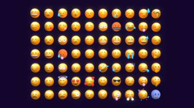 lowpoly 苹果 emoji表情包 表情 表情包