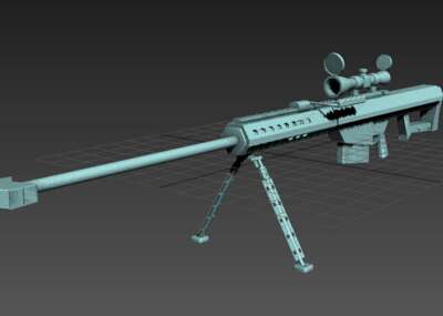 3D max  巴雷特 M82A1 