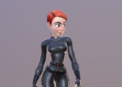 卡通女孩 女杀手 女特工 女特勤_xzh呵呵作品_人物女人_cg模型网