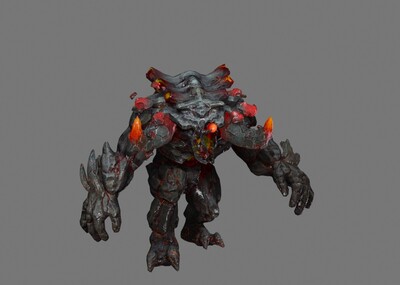 熔岩兽 岩石怪 带动画