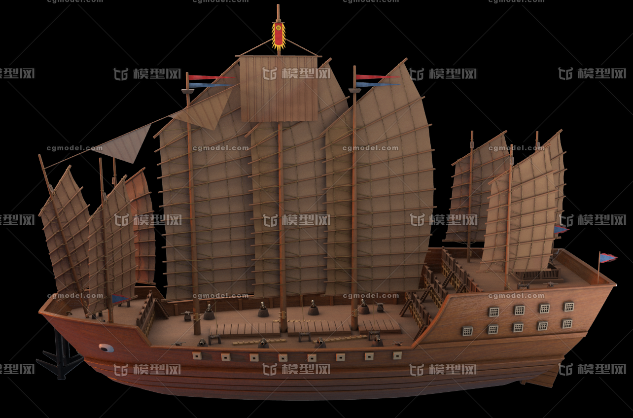 古代船只郑和宝船