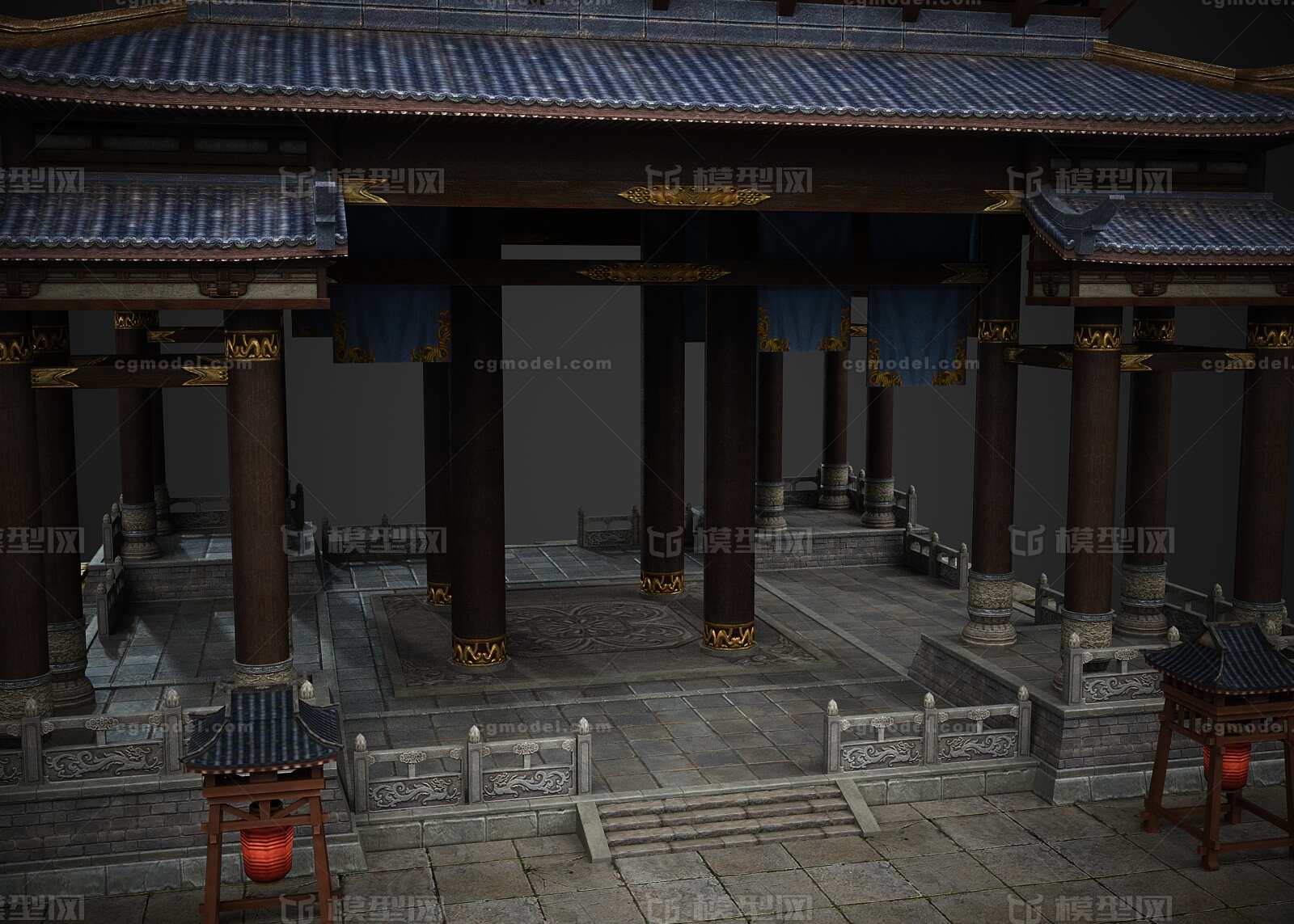 pbr 古建亭子 阁楼 凉亭 高阁 古代建筑