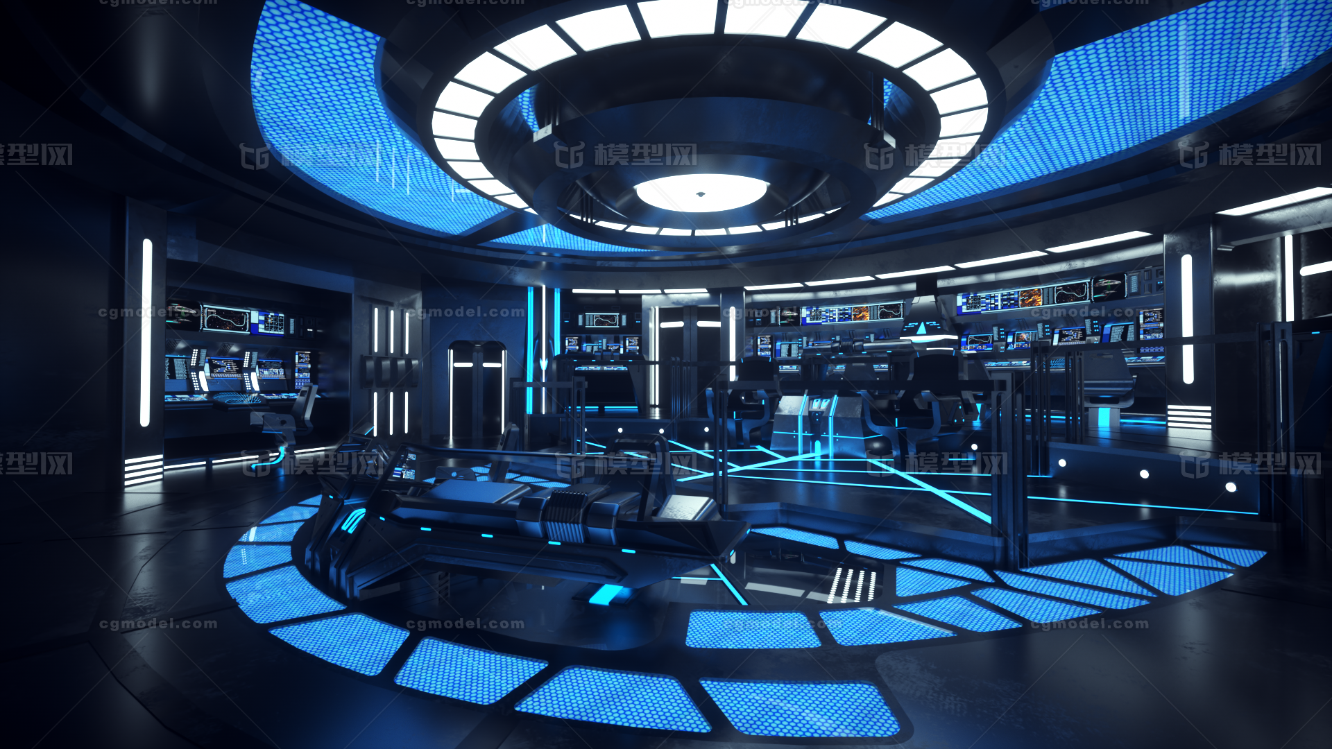 研究室 研究所 科幻未来 赛博朋克 战斗 飞船舱内 指挥中心 基地