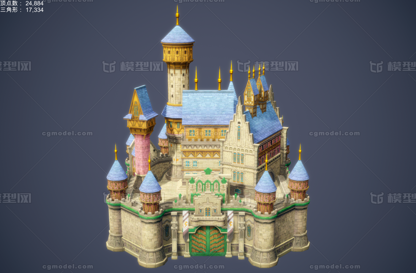 城堡 建筑 魔幻 中世界西方城堡 堡垒 童话 手绘风格 卡通
