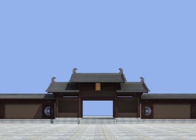 古建筑大门入口门楼