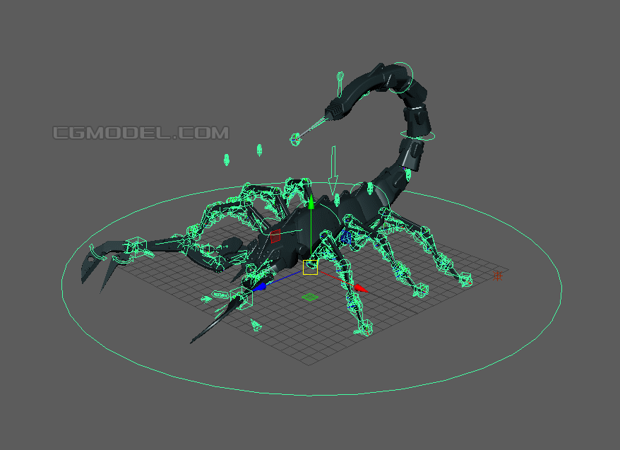 机器人 蝎子 机甲 科幻动物 带骨骼绑定 可以直接使用