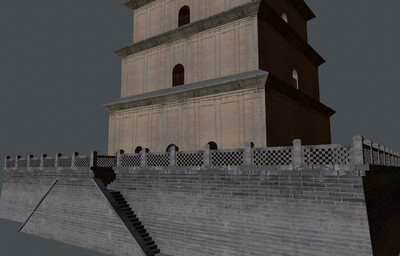 大雁塔 西安大雁塔 塔 佛塔 古建模_now觉醒作品_建筑历史建筑_cg模型