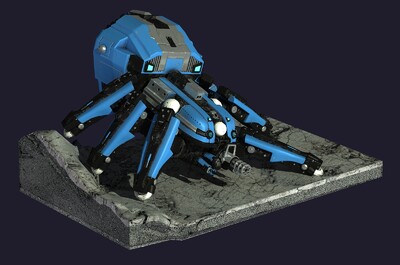 次世代 写实 蜘蛛机器人 侦查机器人 机甲 战斗小蜘蛛 机械蜘蛛 智能