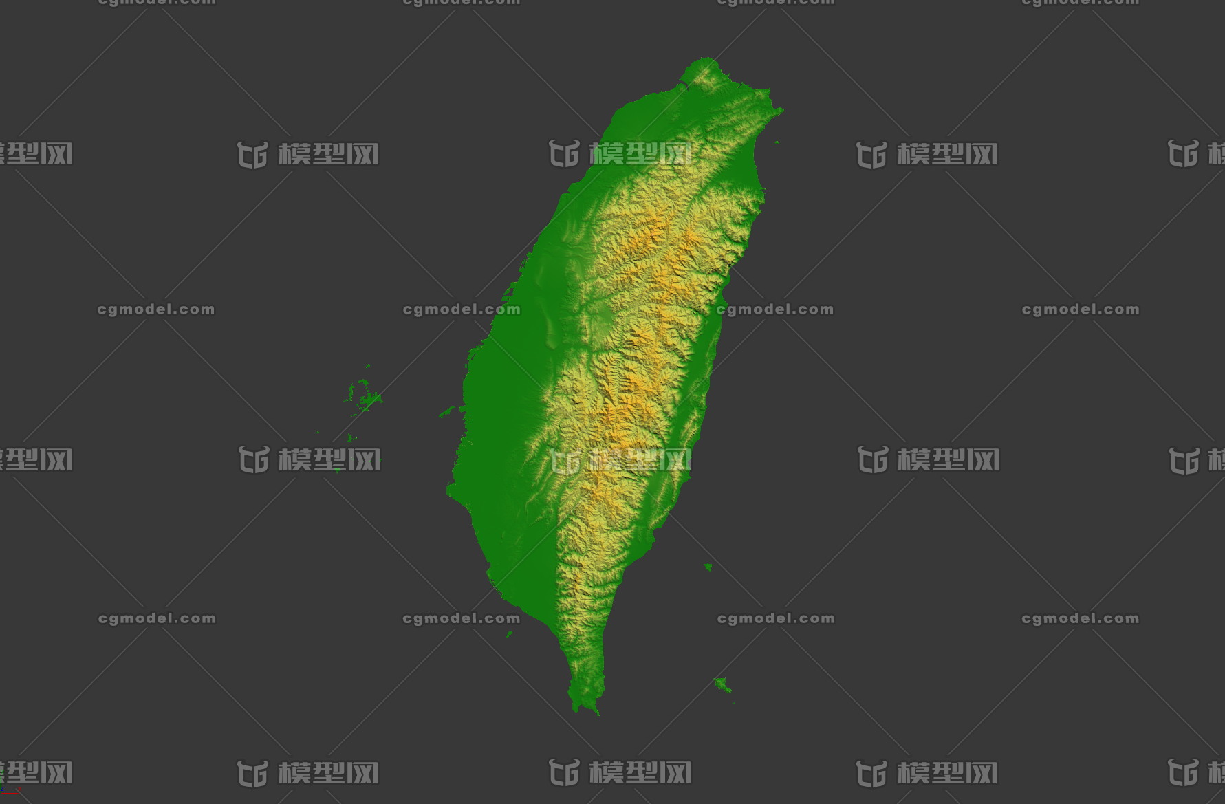 台湾地形 台湾地图 台湾模型 地形图 卫星图