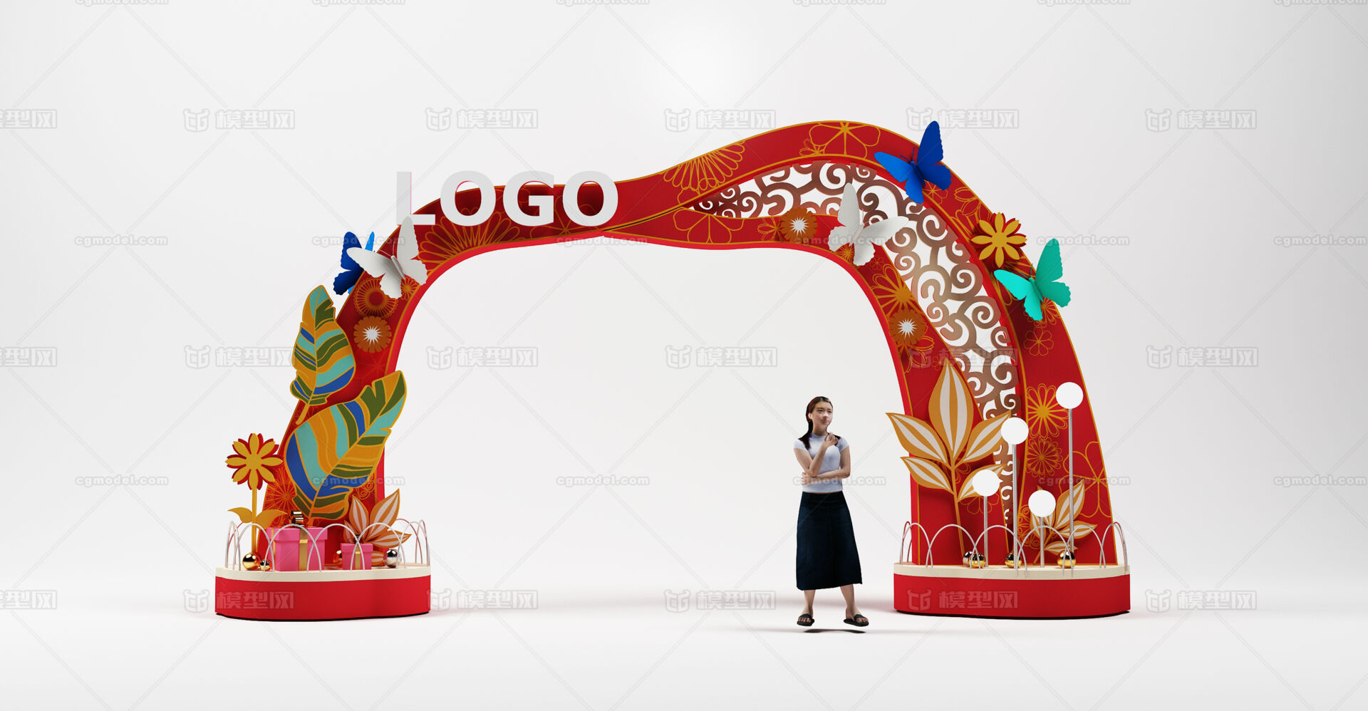 美陈门头 开业美陈 dp点 美陈dp点 新年美陈 商业美陈