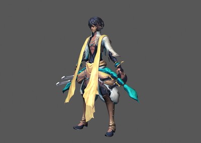 次世代西域风情男子手绘风格角色