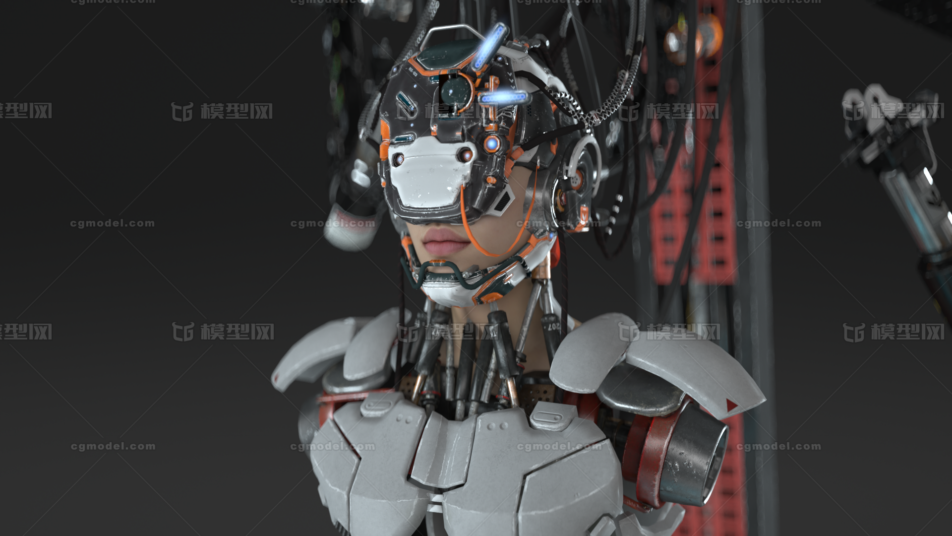 赛博朋克 科幻未来 草雉素子 生化人 人工智能 电缆线缆 仿生人 机器