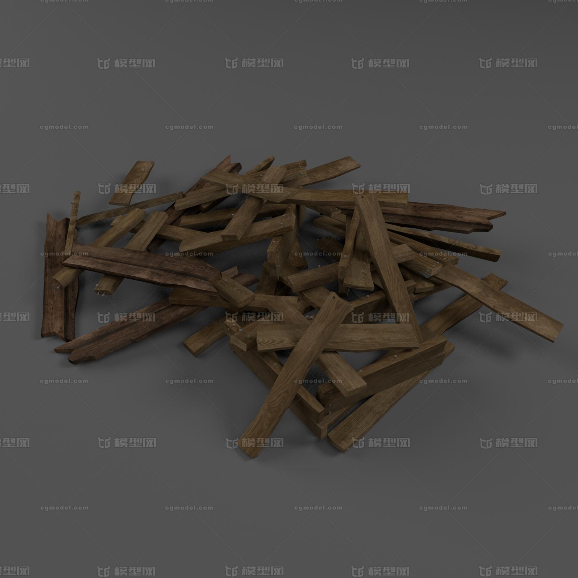 木板 一堆木板 烂木板 带钉子的木板 木纹 柴火 废木板 木头
