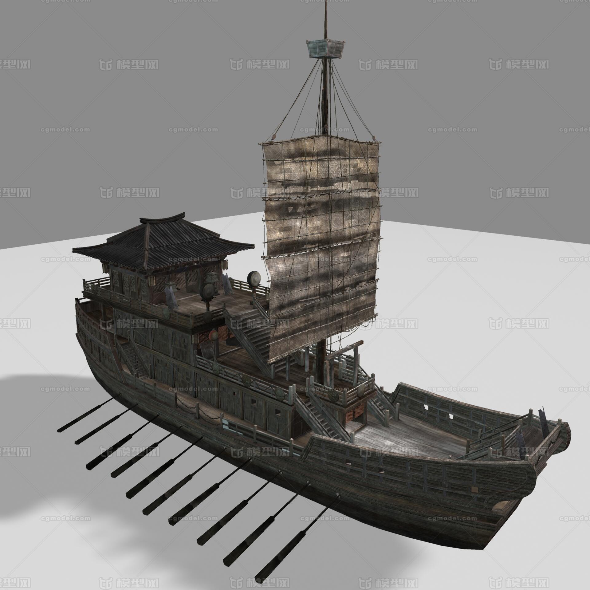 三国战船,楼船,木楼船,古代战船,木浆战船