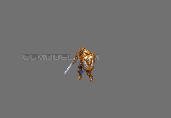 pbr 圣战骑士02【带动画】盔甲骑士 knight 西方骑士