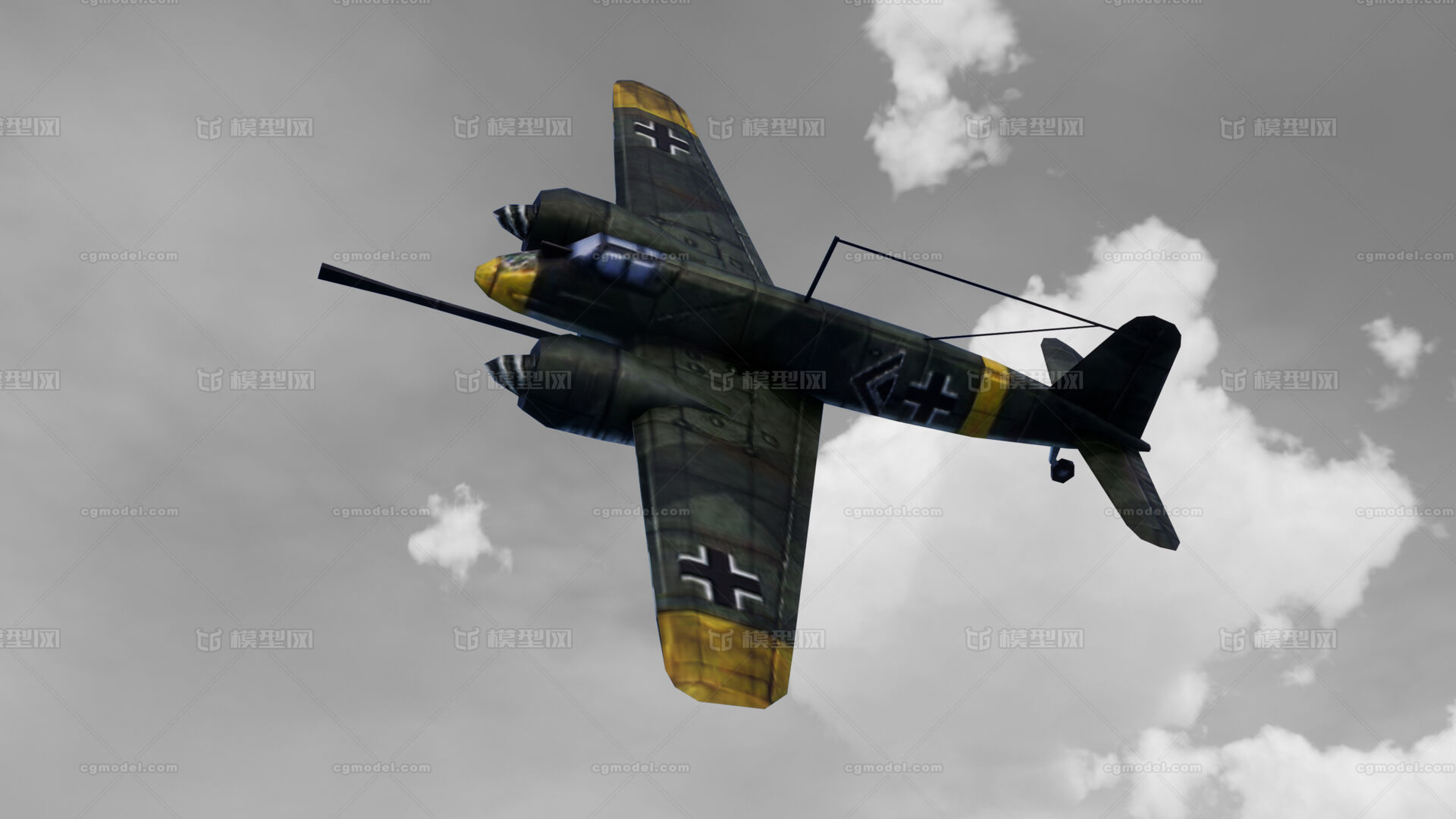 hs-129攻击机 亨舍尔hs129攻击机 二战纳粹德国 低模 简模