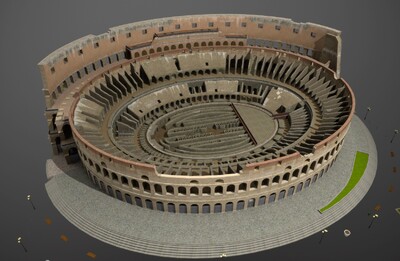 写实 古罗马 斗兽场 colosseum 罗马角斗场 带近距离坑道 世界文化