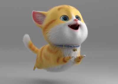 卡通猫咪【带绑定】_3dcartoon作品_动物哺乳_cg模型网