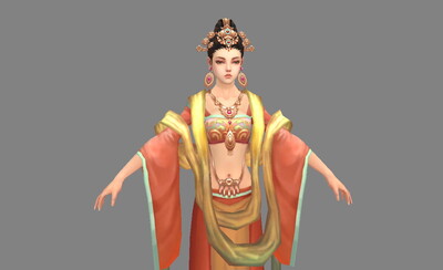 低模 妙音天女 仙女 中式古代神话人物 女菩萨 佛教 敦煌 壁画 飞天