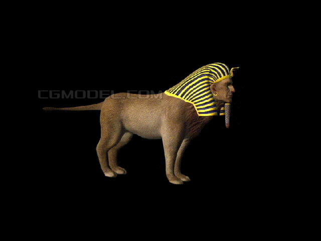 狮身人面兽 埃及神兽 法老守护神_魔道传奇作品_动物神话类_cg模型网