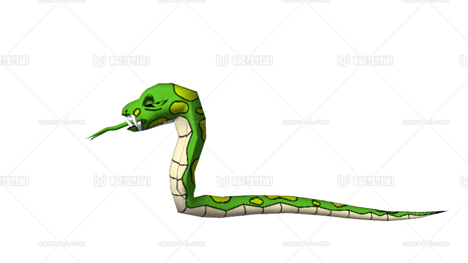 有动画 十二生肖 巳蛇 q版蛇_a6熊c作品_动物爬行_cg模型网