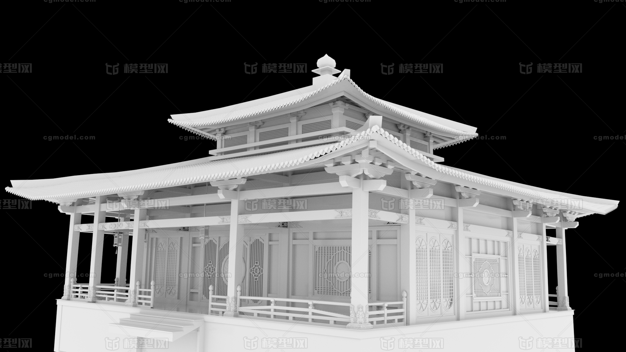 中国古建筑高模_奈克作品_建筑历史建筑_cg模型网