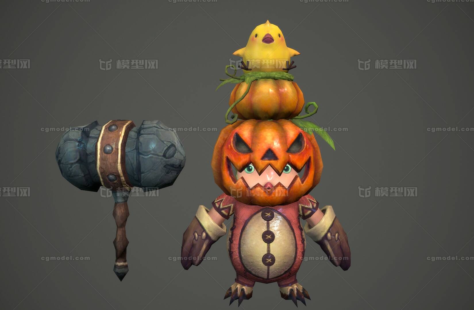 卡通 南瓜精灵 万圣节 可爱 南瓜精 halloween