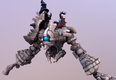 卡通 手绘 巨灵石怪 怪物 巨石怪 BOSS 石头怪