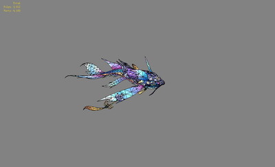 卡通 彩鲲坐骑 彩色鲸鱼 梦幻大鱼 魔幻飞鱼