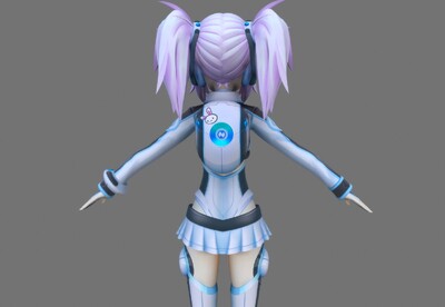 二次元 科幻女孩 少女特工【2k贴图 动漫女孩 scifi