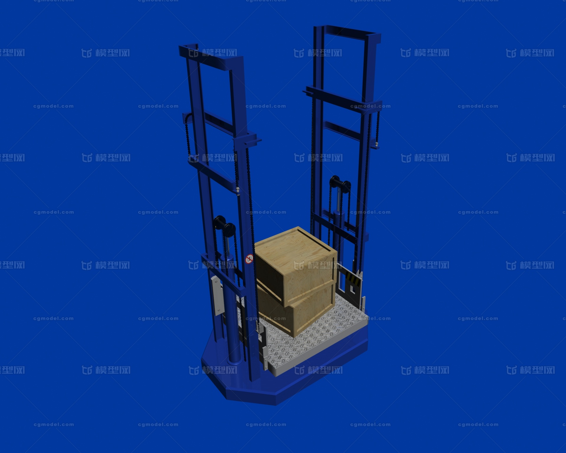 升降机 升降货梯 液压升降机_cg_dawson作品_生活用具五金工具_cg模型