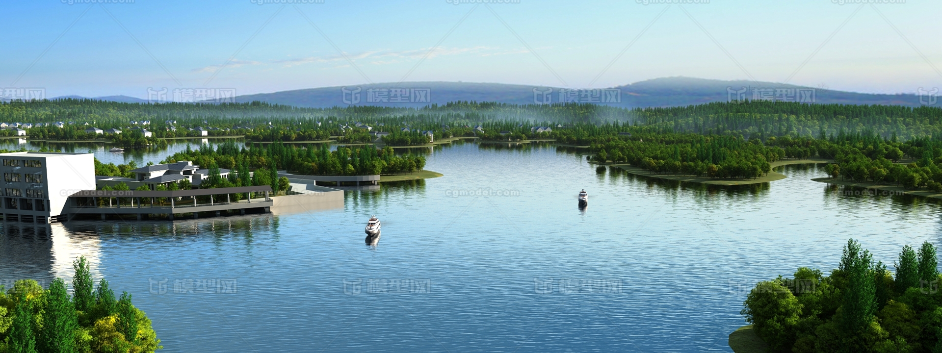 大鸟瞰 景观湖 湖景环城湖 湿地公园 山水湖景 湖面看远山 水边 水库