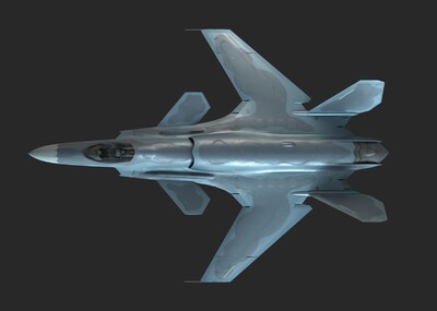 pbr 科幻战机 震电ii战机 asf-x战机 未来科幻武器 飞机