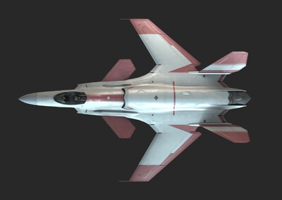 pbr 科幻战机 震电ii战机 asf-x战机 未来科幻武器 飞机