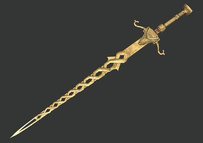 pbr次世代 黄金剑 冷兵器 古代武器 国王之剑 装备 古代剑 神剑神器
