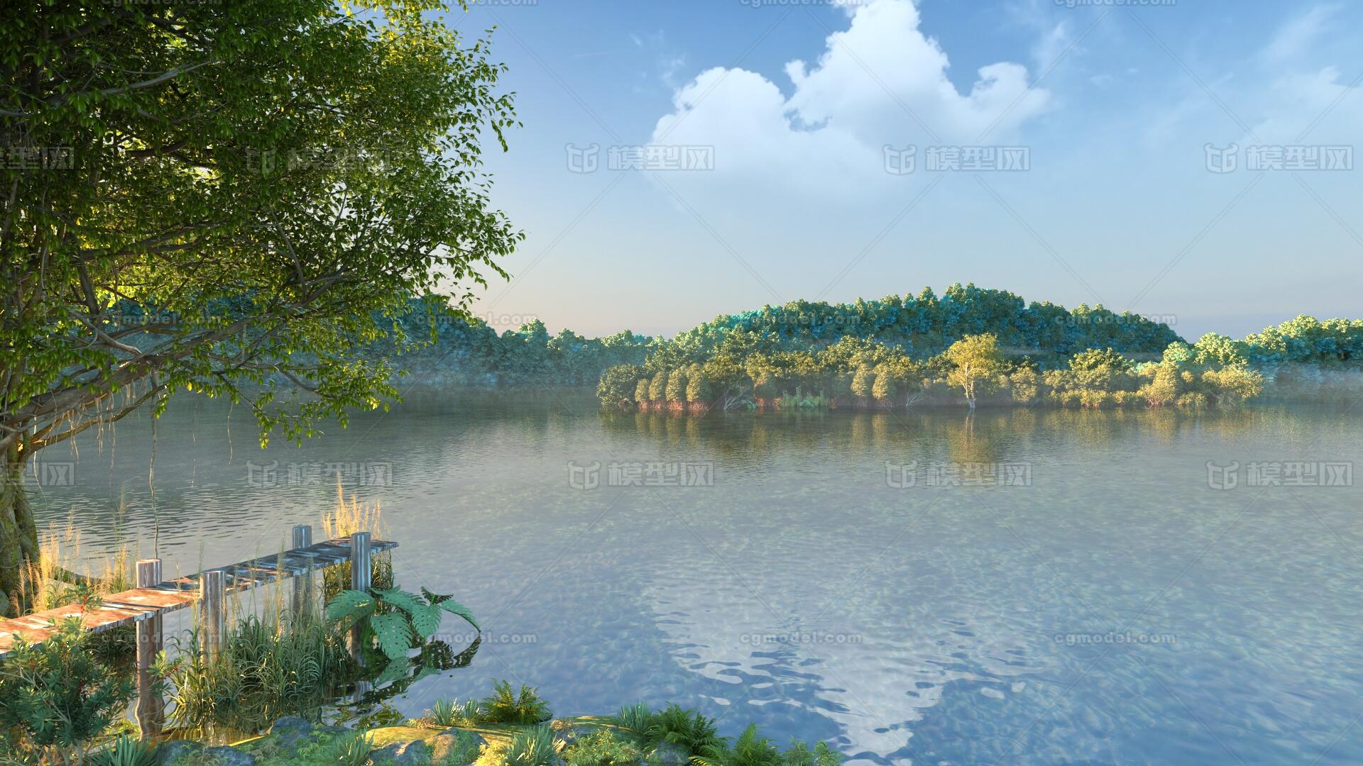 南京佛手湖 湿地公园 湿地 公园 湖水 水岸 自然景观 山水风光 榕树