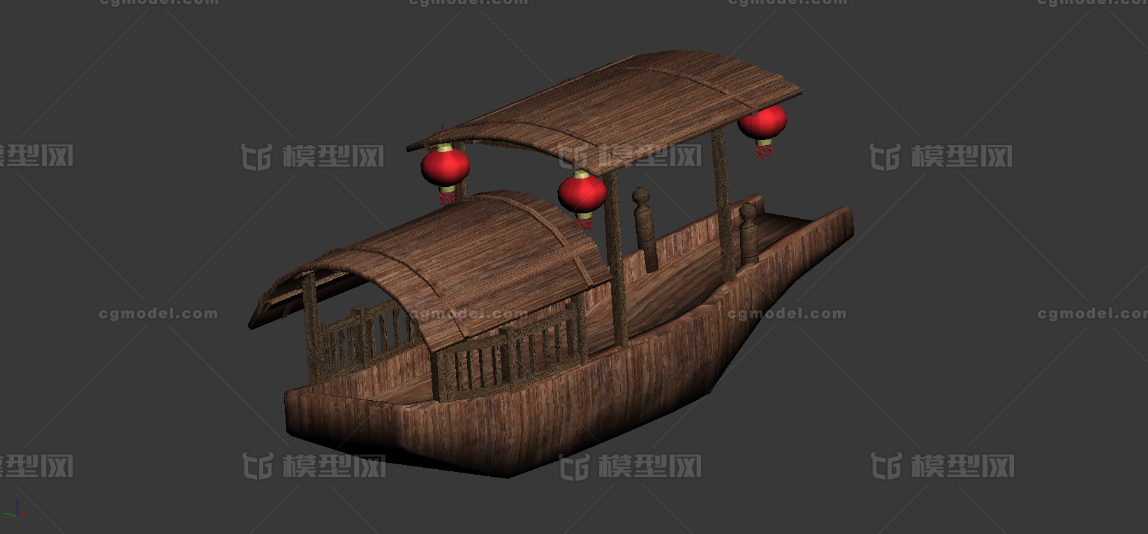 古代船小船渡船乌篷船划桨船