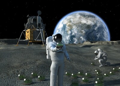 写实未来科幻宇航员登月场景,地球,月球,宇航员,登月,太空,科幻,种子