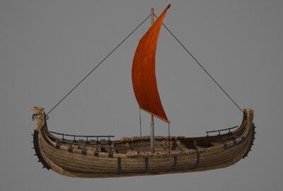 次时代 大帆船 写实 维京战船 古代船 viking boat