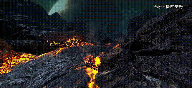 岩浆 火山 vr 虚拟现实场景 自然环境 地质环境 unity地形 星空