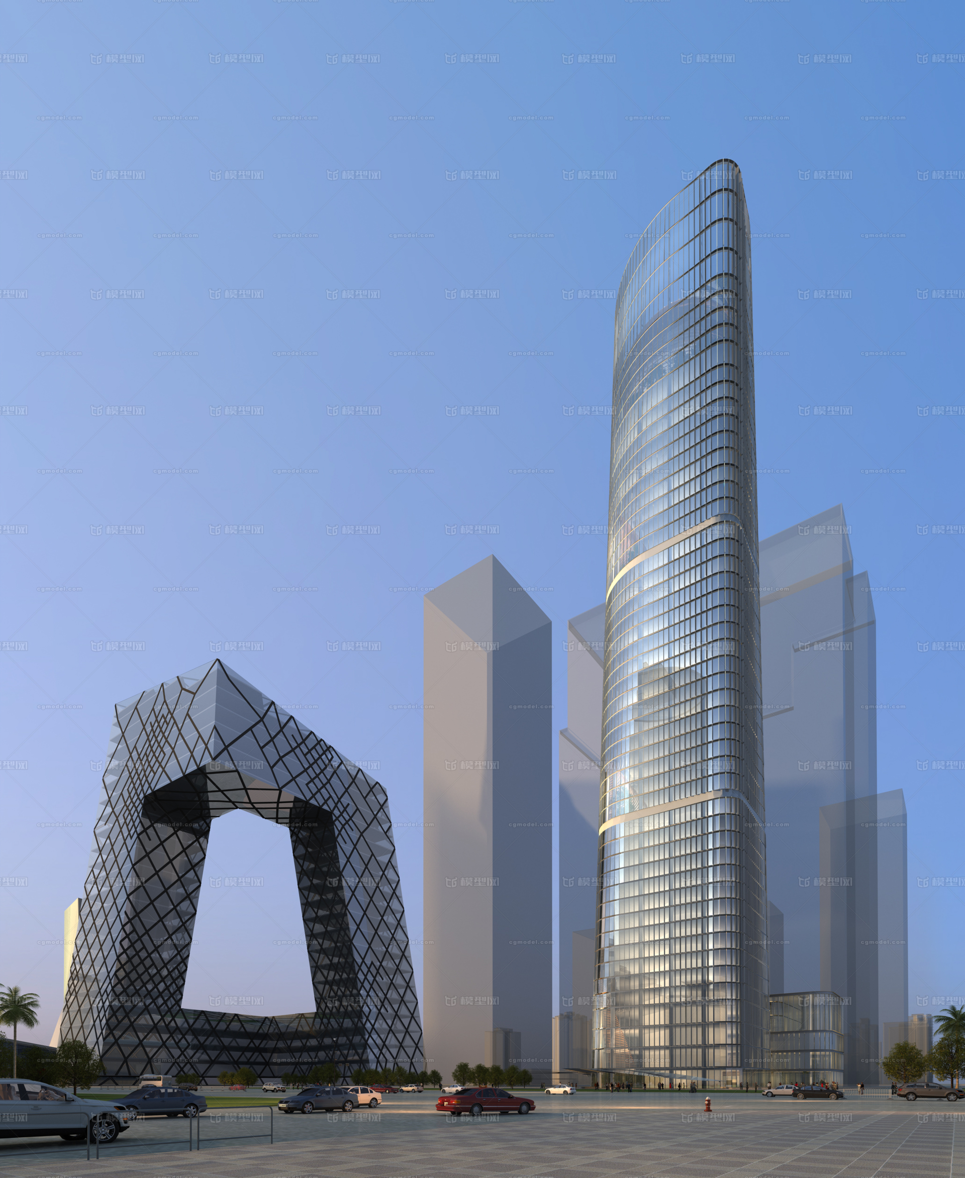 大裤衩 建筑 建筑模型 现代建筑 办公建筑 办公楼 高层建筑 高层办公