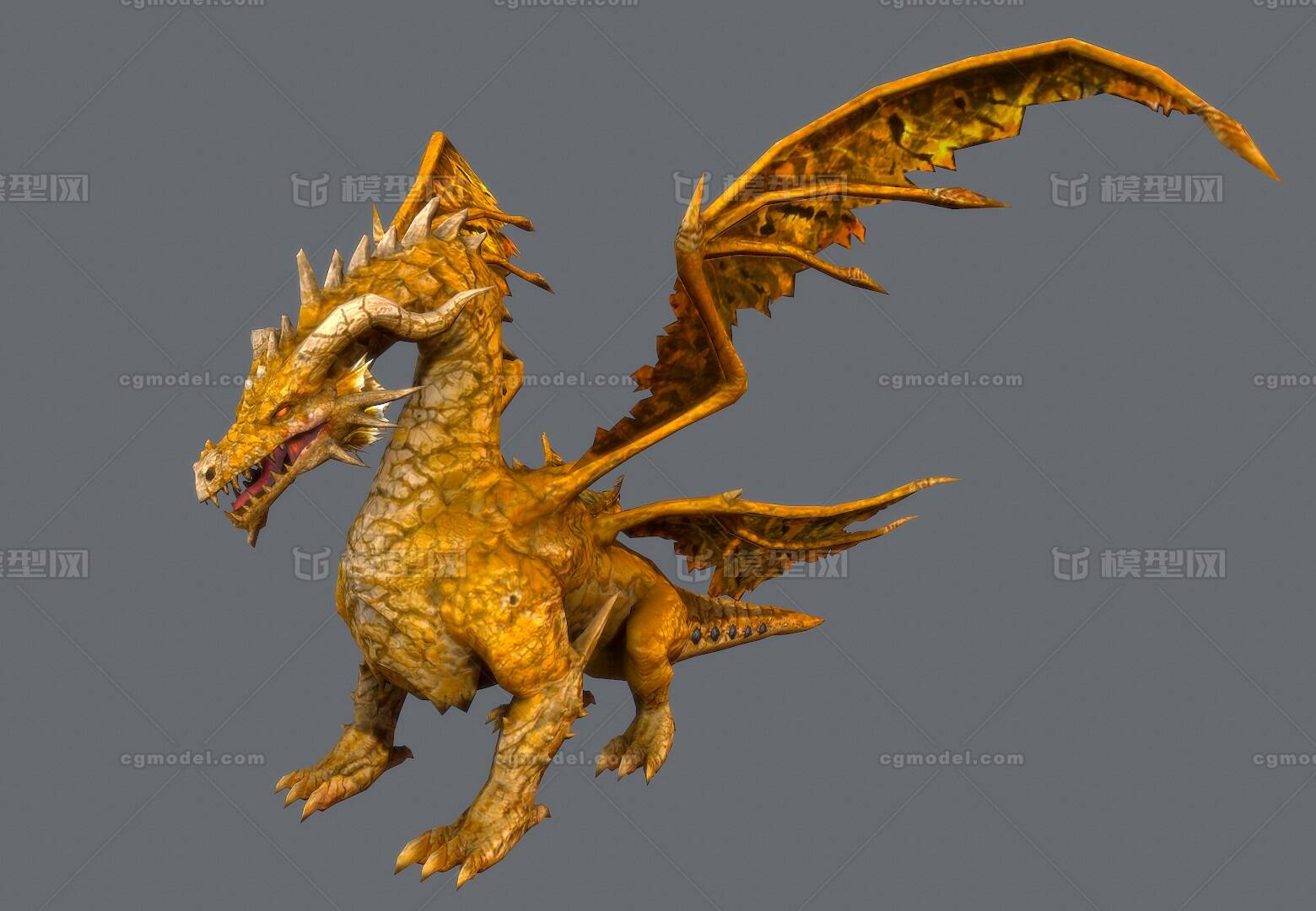 写实 石龙 简模 西方恶龙 dragon_bunny2020作品_动物飞禽_cg模型网