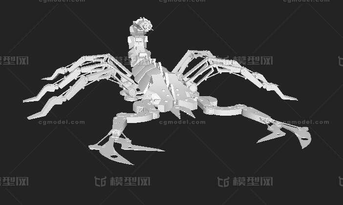 机械蝎子未来科技写实恐怖