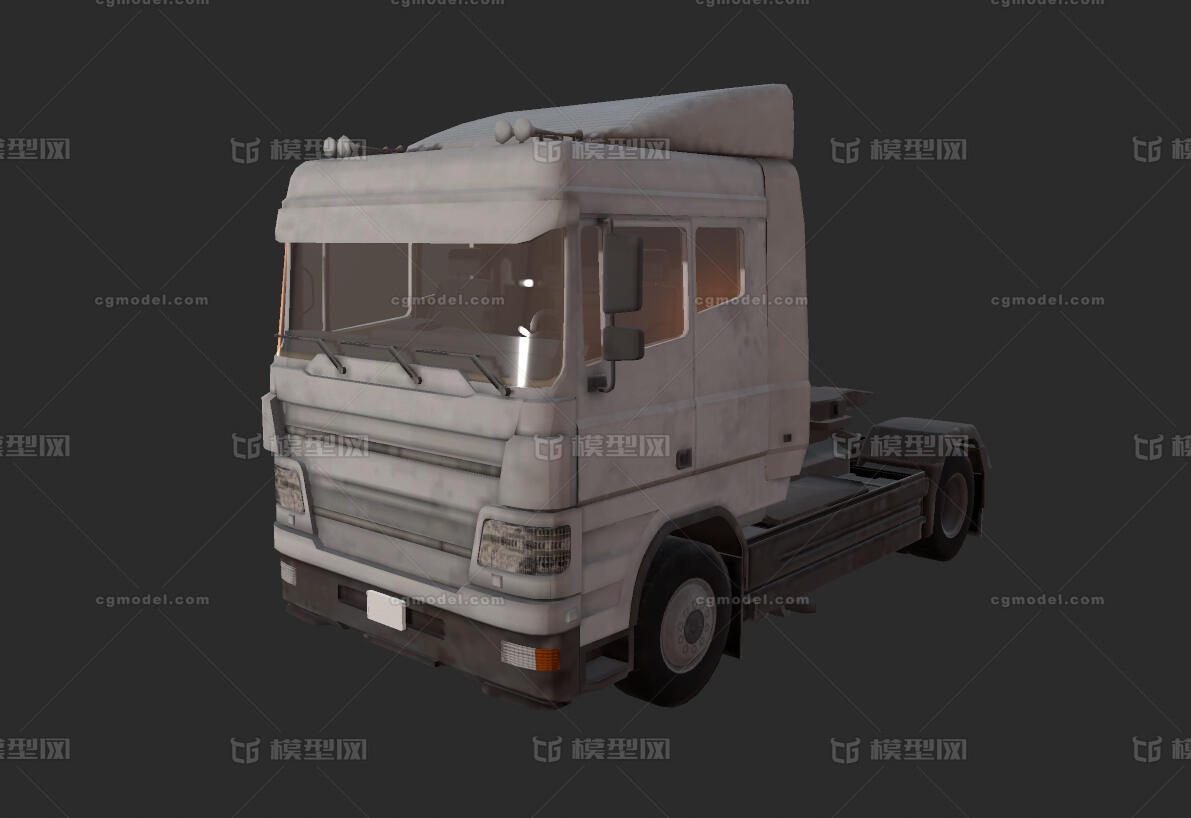 拖挂牵引卡车头模型 max2015,obj,fbx,贴图 八猴灯光效果图 官方提示