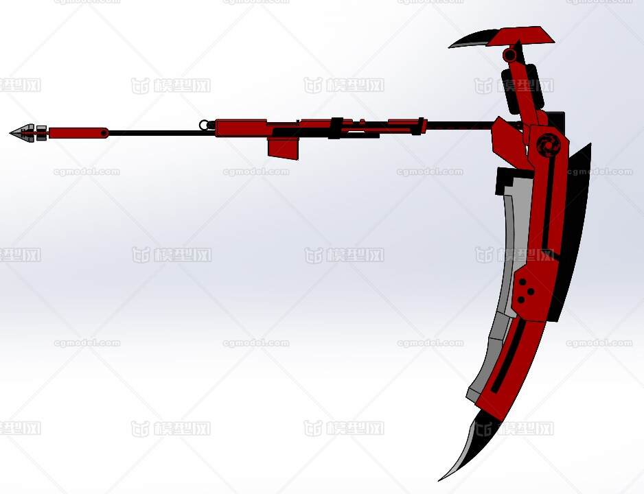 rwby 新月玫瑰 枪镰 solidwo_lbpc作品_武器枪械模型_cg模型网